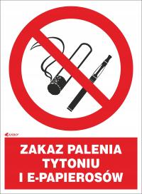 Наклейка не курить табак и E-PAP знак 15x20