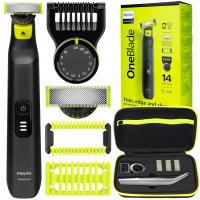 Trymer akumulatorowy PHILIPS OneBlade Pro QP6542-15 + Etui Spinel do golarki Philips OneBlade Pro czarne