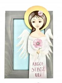 Obrazek Pamiątka Komunii Chrztu Anioł Stróż