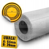 Otulina otuliny izolacja rur szara 64/20 1 m