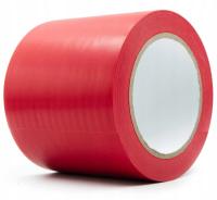 Czerwona taśma do ciągów komunikacyjnych dróg magazynowych 150mm 33m