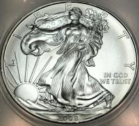 USA 1 dolar dollar 2008 American Silver Eagle uncja 1 oz SREBRO