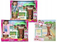 Lalka weterynarz ze zwierzętami 29cm Adar