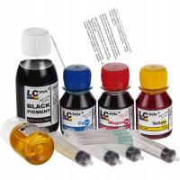 Zestaw tuszy LCink do regeneracji Canon czarny, niebieski, czerwony, żółty