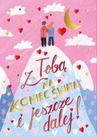 Kartka dla Zakochanych na Walentynki z życzeniami prezent walentynkow PR540