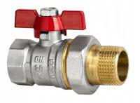 Zawór KUREK kulowy 1/2 ze śrubunkiem 1/2