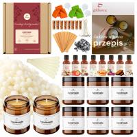 DUŻY ZESTAW DO ROBIENIA ŚWIEC SOJOWYCH DIY WOSK