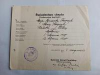 MYSŁOWICE ŚWIADECTWO CHRZTU 1934 R 1122 D