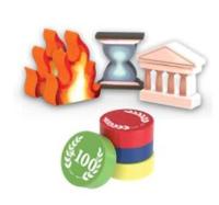 UPADEK IMPERIUM gra planszowa Drewniane znaczniki ROZSZERZENIE DODATEK