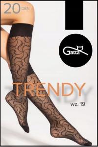 Gatta Trendy 19 podkolanówki damskie wzorowane 20den nero r. uni