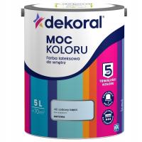 DEKORAL FARBA LATEKSOWA MOC KOLORU LODOWY BŁĘKIT 5L