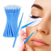 100 x MIKROAPLIKATORY APLIKATORY DO RZĘS MICROBRUSH BEZWŁÓKIENKOWE 2 mm