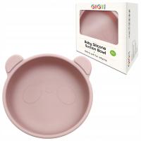 Силиконовая чашка с присоской для детей для обучения еде, порошкообразный розовый