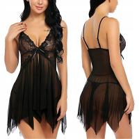 SEKSOWNA KOSZULKA NOCNA KORONKOWA HALKA SEXY PIŻAMA DAMSKIE STRINGI