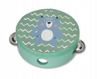 Instrument drewniany dla dzieci Tamburyn AdamToys Zabawka muzyczna