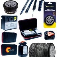 ZESTAW KOMPRESOR DO KÓŁ OEM 12V MOCNY + USZCZELNIACZ 450 ML + MICHELIN