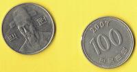 KOREA 100 WON 2007 r.