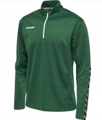 HUMMEL BLUZA AUTHENTIC HALF ZIP SWEATSHIRT ODDYCHAJĄCA ZIELONA ROZM. L