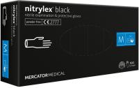 Rękawiczki nitrylowe Mercator NITRYLEX BLACK czarne rękawice 100 sztuk M