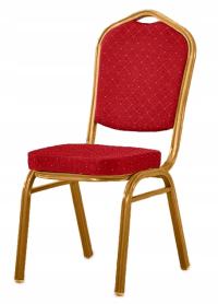 Банкетный стул 25x25x1. 2 свадебный красный золотой каркас