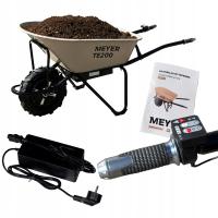 TACZKA ELEKTRYCZNA Z NAPĘDEM NA AKUMULATOR MEYER TE200 ŁADOWNOŚĆ 200KG 100L