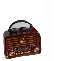 RADIO SIECIOWO-BATERYJNE RETRO VINTAGE GOLON AM, FM, SW PANEL SOLARNY