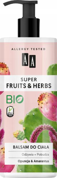 AA SUPER FRUITS&HERBS Balsam do ciała opuncja amarantus 500 ml