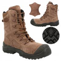 Рабочая обувь сапоги высокие Specto тактические военные кожаные коричневые польские