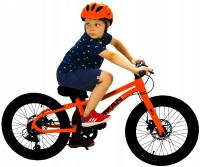 ЛЕГКИЙ АЛЮМИНИЕВЫЙ НЕОНОВЫЙ ОРАНЖЕВЫЙ ВЕЛОСИПЕД ДЛЯ МАЛЬЧИКОВ И ДЕВОЧЕК 5-8 ЛЕТ