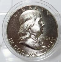 HALF DOLLAR DOLAR 1961 FRANKLIN SREBRO