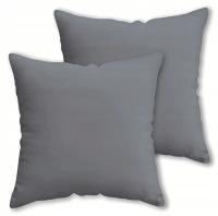 2x POSZEWKI NA PODUSZKI JAŚKI 40X40 DEKORACYJNA OZDOBNA KOLOR GRAFIT