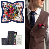 Jedwabna poszetka męska Fryderyk Chopin od Luma Milanówek 30x30cm NOWA