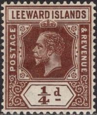 kol.bryt.Leeward Islands KGV 1/4 d.czysty *