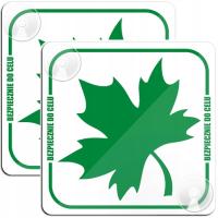 Зеленый лист водителя на машине надежно к цели присоски 2шт.