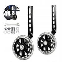 KÓŁKA PODPOROWE LED 12-20 ROWER DZIECIĘCY NAUKA JAZDY RÓŻOWE