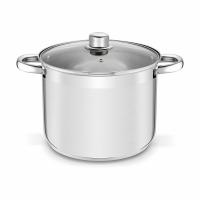 GARNEK Prosty ze STALI NIERDZEWNEJ z Pokrywką DUŻY Gastronomiczny Tadar 8L