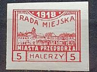 POCZTA MIEJSKA PRZEDBÓRZ ** 1918 MI 11 c