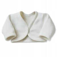 BOLERKO WIZYTOWE 104 dla DZIEWCZYNKI narzutka elegancka okazje Święta ECRU