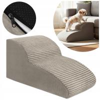 ЛЕСТНИЧНАЯ ПЛОЩАДКА ДЛЯ СОБАК 2 СТУПЕНИ 30 СМ МЯГКИЙ УСТОЙЧИВЫЙ ПАНДУС