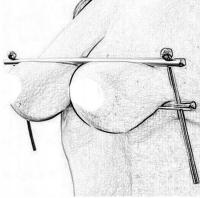 METALOWA KLATKA DO ZGNIATANIA PIERSI BDSM