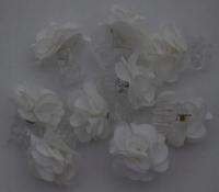 Spinka spinki do włosów biała kwiat komunia 5szt s29