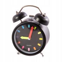 Металлические часы с будильником классические разные цвета