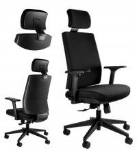 ОФИСНЫЙ СТУЛ ЭРГОНОМИЧНЫЙ ПОВОРОТНЫЙ КОРПУС ОФИСНЫЙ СТУЛ ТКАНЬ ЧЕРНЫЙ