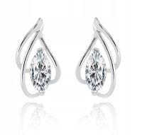 КРАСИВЫЕ СЕРЕБРЯНЫЕ АЖУРНЫЕ КЛИПСЫ С CYRKONIAMI Pr.925!