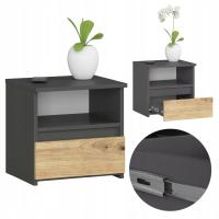 Детская прикроватная тумбочка графит artisan 1 ящик