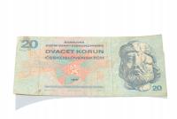Старая банкнота 20 крон Чехословакия 1970 антиквариат