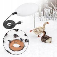 Bird Bath Heater 15W Built in Thermostat Birdbaths Deicer for Outdoor White