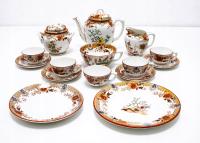 СТАРЫЙ ЧАЙНЫЙ И КОФЕЙНЫЙ СЕРВИС-SARREGUEMINES, ФАЯНС