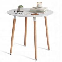 Stół Okrągły Skandynawski Nowoczesny Biały Stolik Do Salonu Kuchni Jadalni