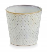 Osłonka Doniczka Ceramiczna 14x13 cm kremowa vintage